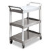 Commercial Economy Plastic Cart, 3-Shelf