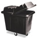 Metal Frame Cube Truck, 12 cu ft, Polyethylene, 400lb Capacity, Black                                                        