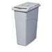 Slim Jim Confidential Document Receptacle w/Lid, Rect, 23gal, Lt Gray                                                        