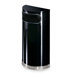 Black/Chrome Half Rnd Receptacle, Black/chrome