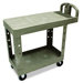Commercial Flat Shelf Utility Cart, 19-1/5" Wide