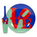 Robert Indiana Love Cake Plate