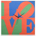 Robert Indiana "Love" Square Canvas Wall Clock