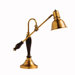 One Light Desk Lamp in Antique Brass
