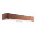 Pira 25" One Light Bath Vanity with Wood Linen Shade in Brushed Aluminum