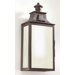 Newton Wall Pocket Lantern in Old Bronze and Clear Seeded Glass