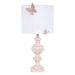 Urn Large Table Lamp in Pink with White Round Drum Shade