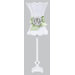 Scroll Glass Ball Table Lamp in White