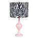 Curvature Large Table Lamp with Zebra Drum Shade