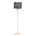 Ridged Floor Lamp with Zebra Drum Shade