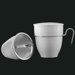 Mono Gemiini Tea Mug with Infuser Lid and Saucer by Mikaela D&ouml;rfel