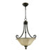 Tribeca 3 Light Inverted Pendant