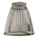 5" x 5" Clear Ribbed Bell Glass Shade for Ceiling Fan Light Kit