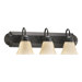  Vanity Light in Toasted Sienna with Antique Amber Scavo Glass