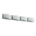 Four Light Contemporary Bath Vanity in Satin Nickel