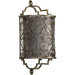 French Damask One Light Wall Sconce in Vintage Pewter