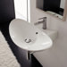 Zefiro 70/R Wall Mounted or Above Counter Bathroom Sink in White
