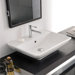 Kylis /R Wall mounted or Above Counter Bathroom Sink in White