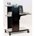 4-Shelf Presentation Station with Cabinet in Black / Gray