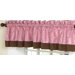 Pink and Brown Paisley Window Valance