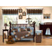 Soho Blue and Brown Collection 9pc Crib Bedding Set 