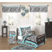Zebra Turquoise Collection 5pc Toddler Bedding Set 