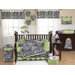 Zebra Lime Collection 9pc Crib Bedding Set 
