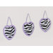 Purple Funky Zebra Wall Hanging (Set of 3)