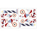 Come Sail Away Wall Decals - Set of 4 Sheets