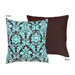 Turquoise and Brown Bella Decorative Pillow