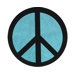 Peace Blue Collection Floor Rug 