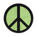 Lime and Black Peace Out Floor Rug