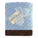 Sky Blue and Brown Baby Boy Minky Dot and Satin Blanket