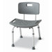 Bath Bench with Back in Gray