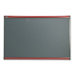 Prestige Bulletin Board in Gray with Mahogany Frame