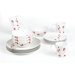 Blossom 16 Piece Porcelain Dinner Set in Red