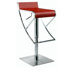 Adjustable Swivel Stool with Rectangular Seat in Red