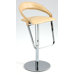 Curved Back Adjustable Height Reg. Leather Stool