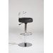 Canal Adjustable Leather Swivel Stool in Black