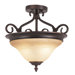 2 Light Semi Flush Mount