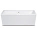ConoDuo 78.7" x 39.4" Bath Tub with Molded panel and leveling feet Bath Tub in White