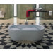 Mega Duo 17.72" x 70.87" Oval Bath Tub with Molded Panel in White