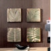 12" x 12" Wood Palm Leaf Wall Art  - Set of 4