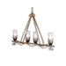 Torino Four Light Pendant in Weathered Champagne