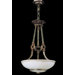 Monticello Three Light Traditional Pendant in Aged Bronze