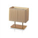 Blissy 17" Table Lamp in Metallic Brown Finish with Amber Pleated Shade