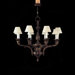 Zamora Eight Light Traditional Chandelier in Aged Bronze