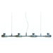 Space Four Light Linear Pendant in Metallic Gray