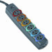 Kensington Smartsockets Color-Coded Strip Surge Protector, 6 Outlets, 7Ft Cord