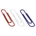 Paper Clips, Jumbo, 150/Box, Nylon Coating, Assorted